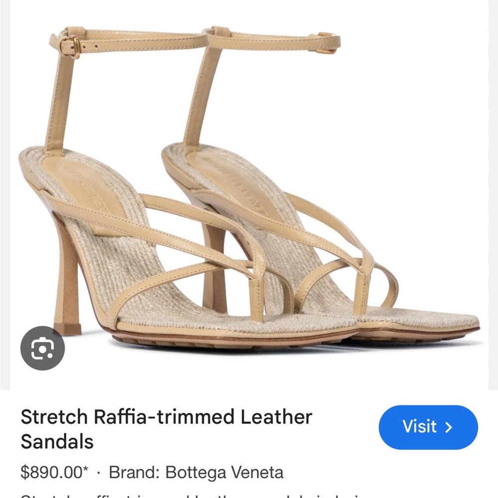 Bottega Veneta authentic leather raffia sandals